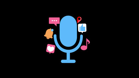 Konzept-Für-Podcast-Inhalte.-Streaming,-Online-Show,-Bloggen,-Medienmarketing-Sender-Mit-Alphakanal.